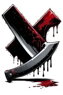 machete machete blood dripping blood dripping tattoo design idea