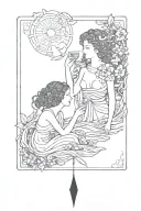 the lovers tarot card tattoo design idea