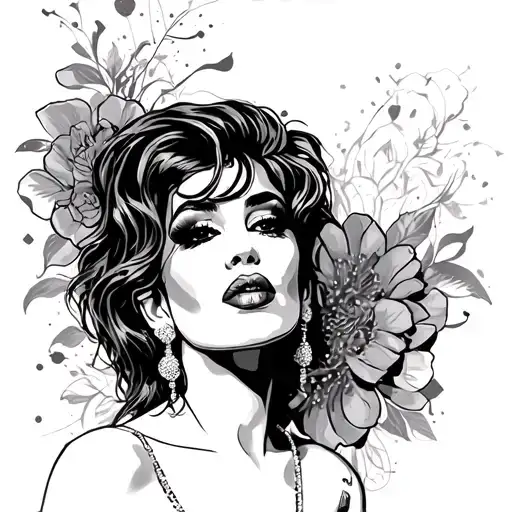 Amy Winehouse tattoo design idea