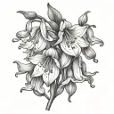 Virginia Bluebell flowers tattoo design idea