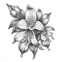 Virginia Bluebell flowers tattoo design idea