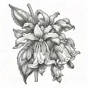 Virginia Bluebell flowers tattoo design idea