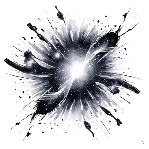 Galaxy Black And White tattoo design idea