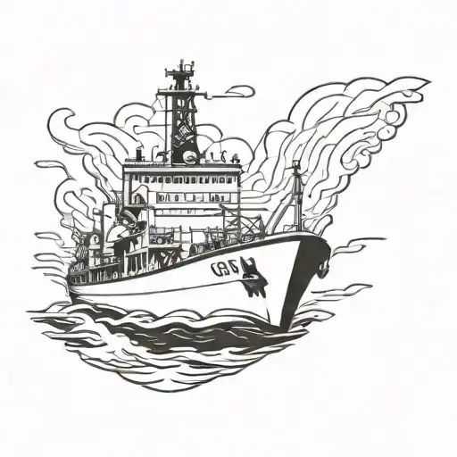 An oil tanker, freedomz waves, oil trading, oil vessel tattoo design idea
