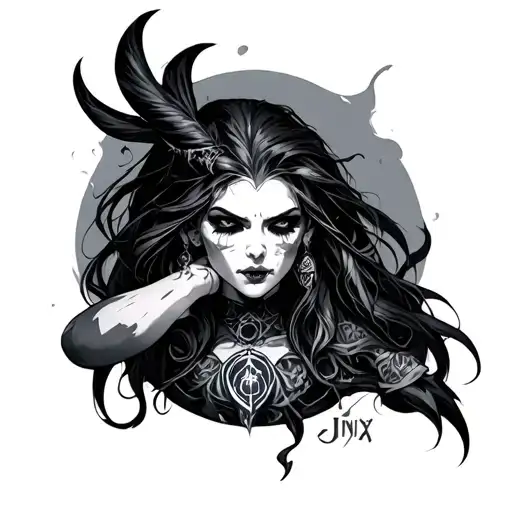 Jinx arcane tattoo design idea