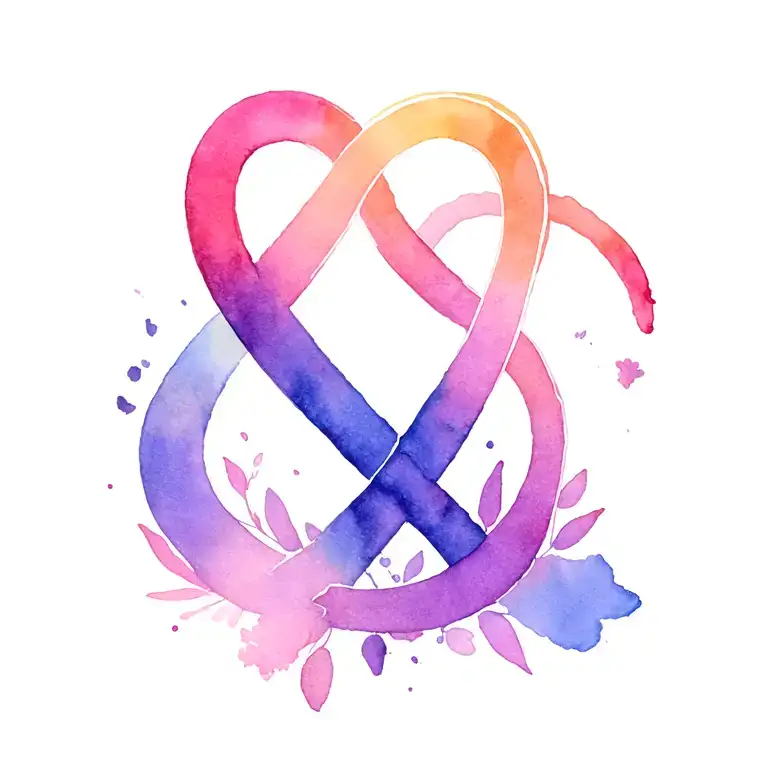 Lesbian symbols intertwined tattoo design idea