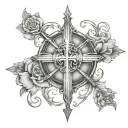 Blessed through God tattoo design idea