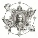 Blessed through God tattoo design idea