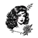 Pinup tattoo design idea