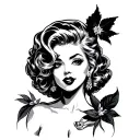 Pinup tattoo design idea