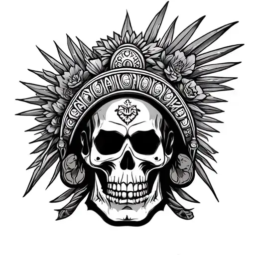 "mexican death god" mexican death god tattoo design idea