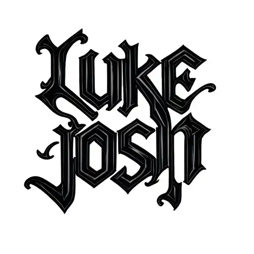"Luke josh" Two Word Ambigram Generator tattoo design idea