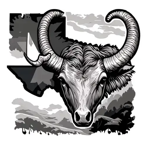 sean, capricorn, texas state outline tattoo design idea