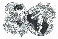 Korean Boyband BTS tattoo design idea