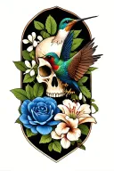 japanese, scorpion, Lilly of the valley, brown big hawk, skull, japanese cherry blossom, blue roses, hummingbird tattoo design idea