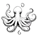 feminine octopus tattoo design idea