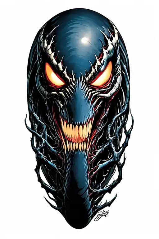 symbiote taking over my body tattoo design idea
