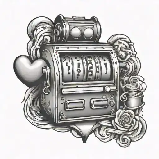 heart is not a slot machine  tattoo design idea