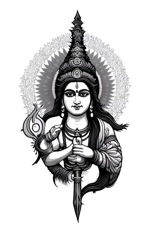 om namah shivaya on Trident tattoo design idea