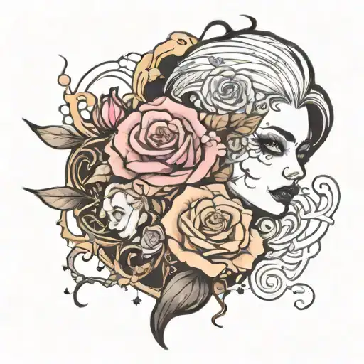 dark romance genre inspired tattoo design idea