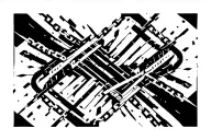 broken chains breaking and bursting tattoo design idea