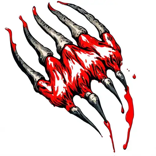 bear claw marks with blood tattoo tattoo design idea