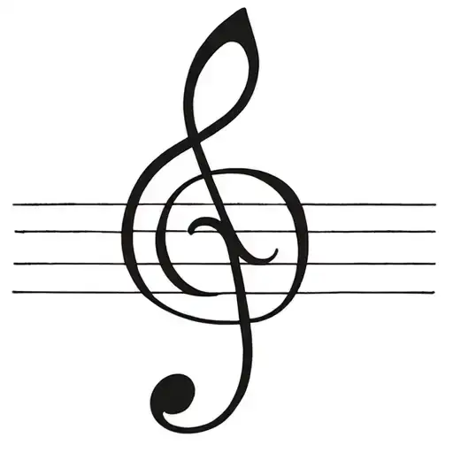 yolo writing musical notes tattoo design idea