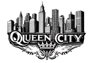 Queen City Creatives logo city skyline tattoo design idea