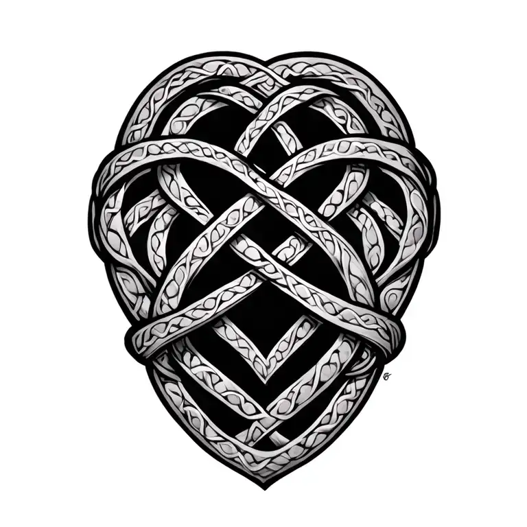 RB as a Celtic love knot tattoo design idea