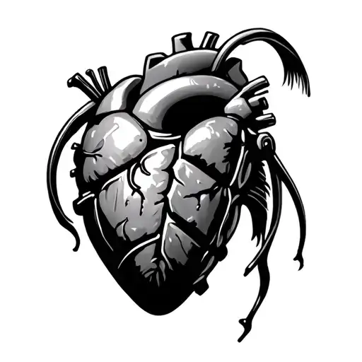 Heart Grenade tattoo design idea