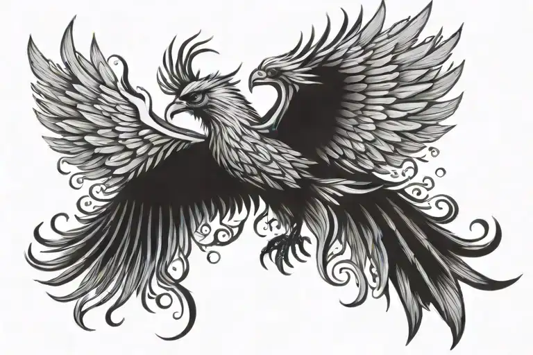the phoenix rises from the ashes tattoo design idea