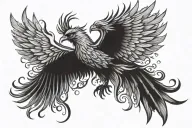 the phoenix rises from the ashes tattoo design idea