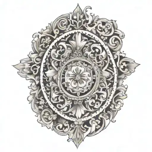 tattoo on the history of France, the Renaissance, the Middle Ages, with a link to the family, the transmission of values tattoo design idea