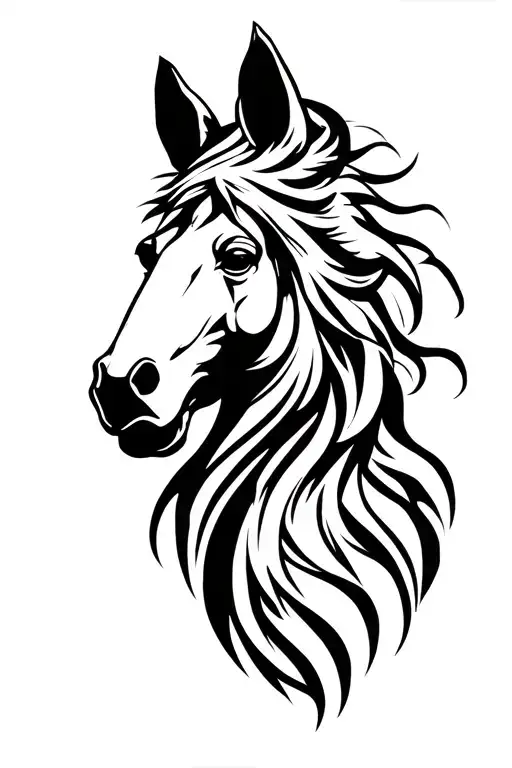 Crazy Horse tattoo design idea