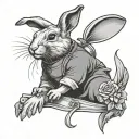 rabbit chef tattoo tattoo design idea