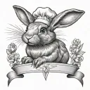 rabbit chef tattoo tattoo design idea