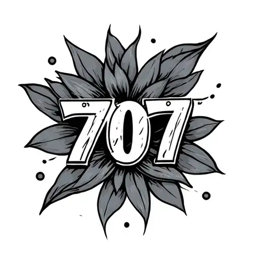 707 area code tattoo design idea