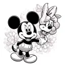 Minni Mouse, Micky, Mouse, L, T tattoo design idea