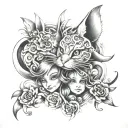 Grandkids tattoo design idea