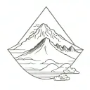 minimalist mt Fuji tattoo design tattoo design idea