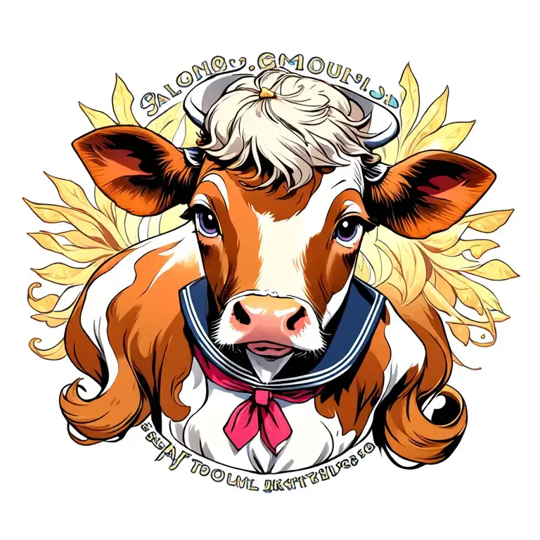 sailor moo tattoo design idea