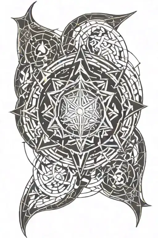 skyrim geo symteric shapes tattoo design idea