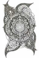 skyrim geo symteric shapes tattoo design idea