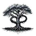 Tree dna at the bottom  tattoo design idea