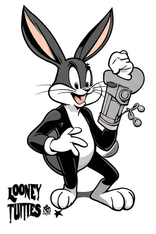 looney tunes tattoo design idea