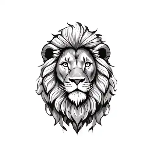 lion with sikh warrior  tattoo design idea