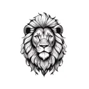 lion with sikh warrior  tattoo design idea