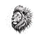 lion with sikh warrior  tattoo design idea