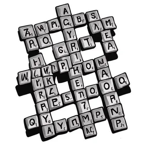 Names in crosswords with details around tattoo design idea