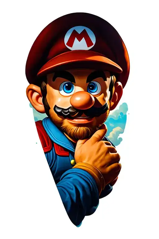 mario tattoo design idea